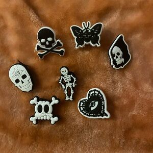 Kids Halloween Shoe Charms Set - Black and White